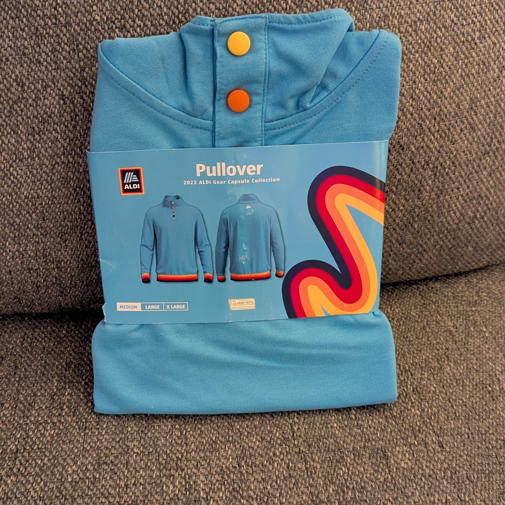 Aldi Blue Pullover Sweatshirt